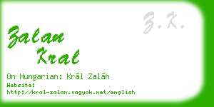 zalan kral business card