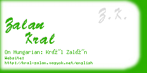 zalan kral business card